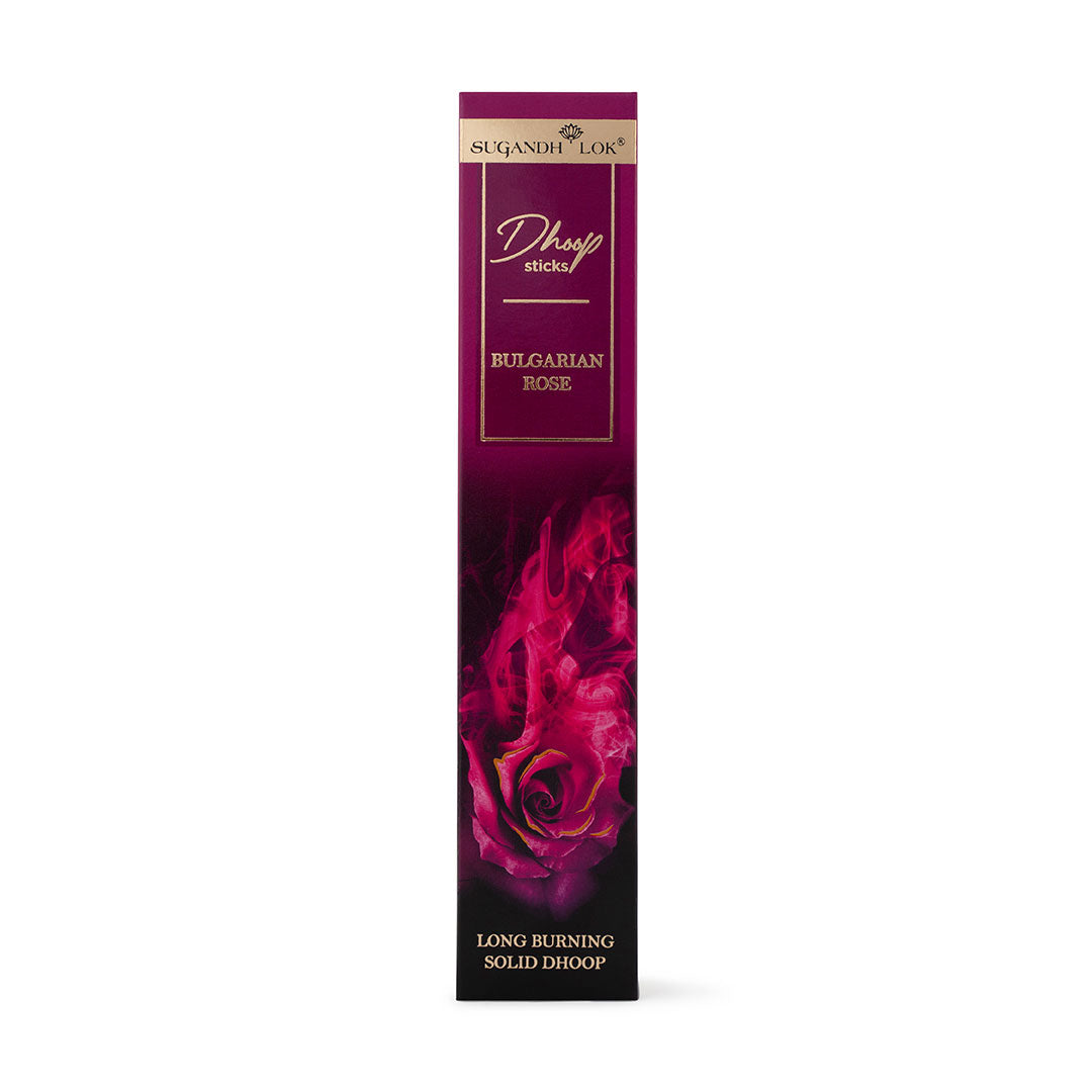 Bulgarian Rose Premium Long Dhoop - Bamboo less