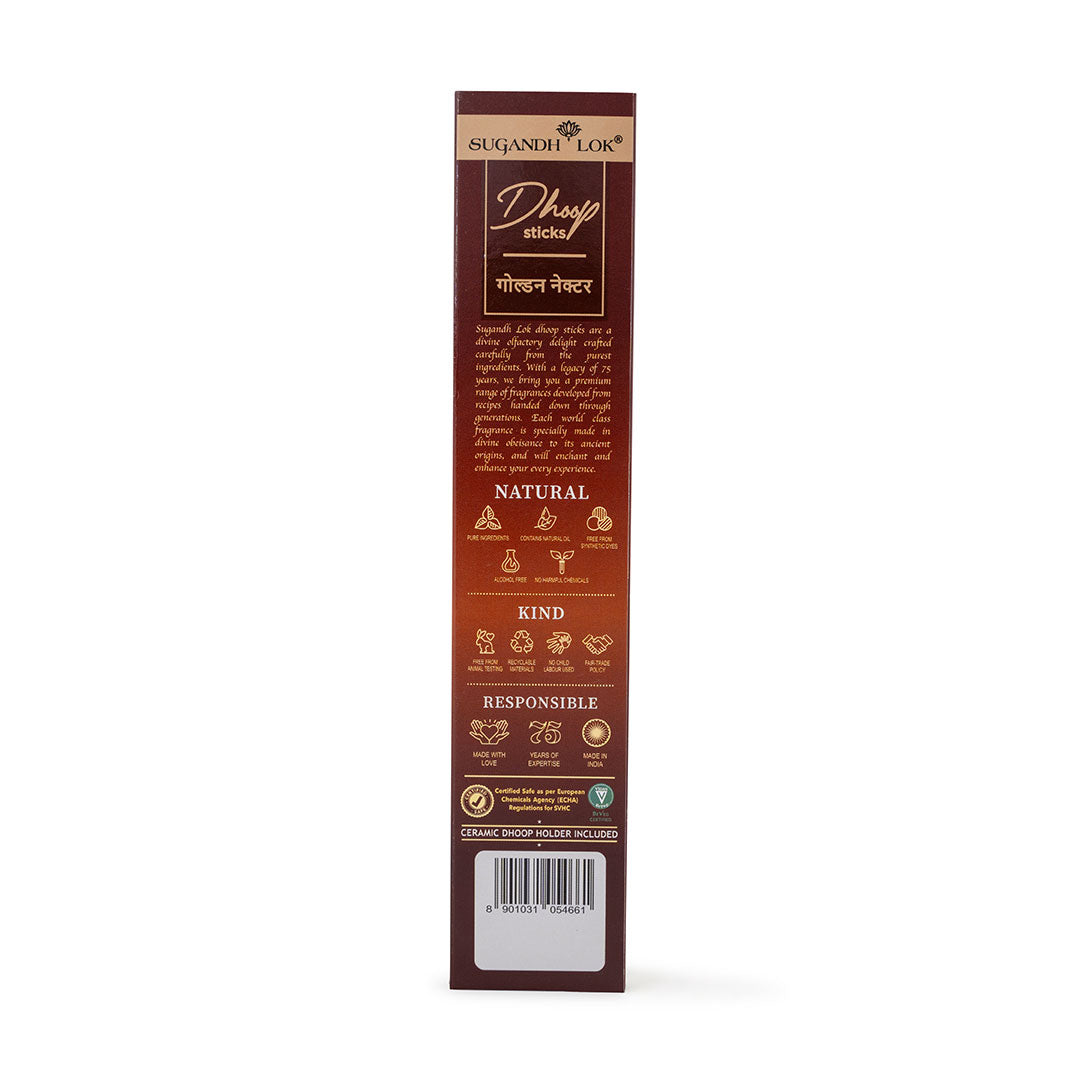 Golden Nectar Premium Long Dhoop - Bamboo less