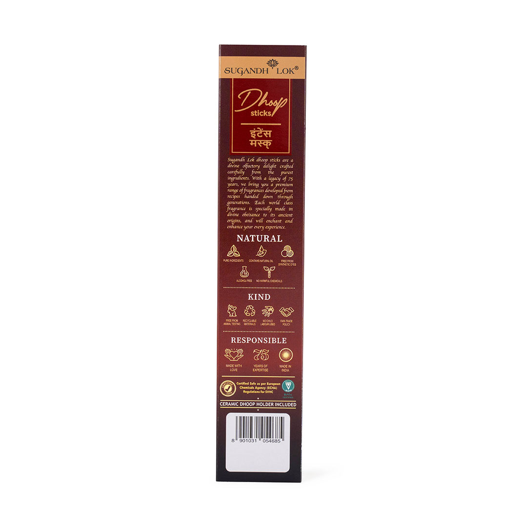 Intense Musk Premium Long Dhoop - Bamboo less