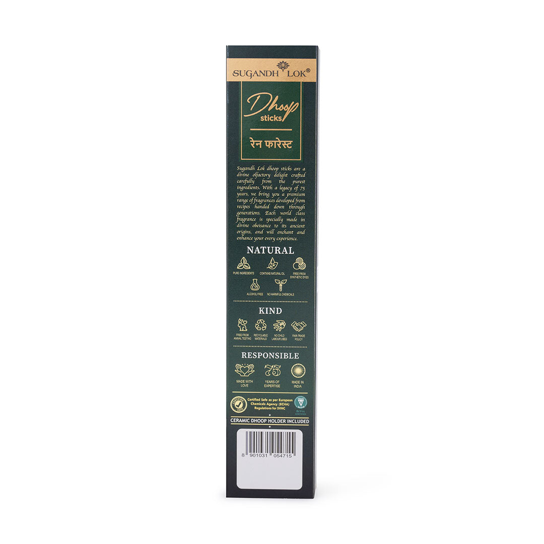 Rain Forest Premium Long Dhoop - Bamboo less