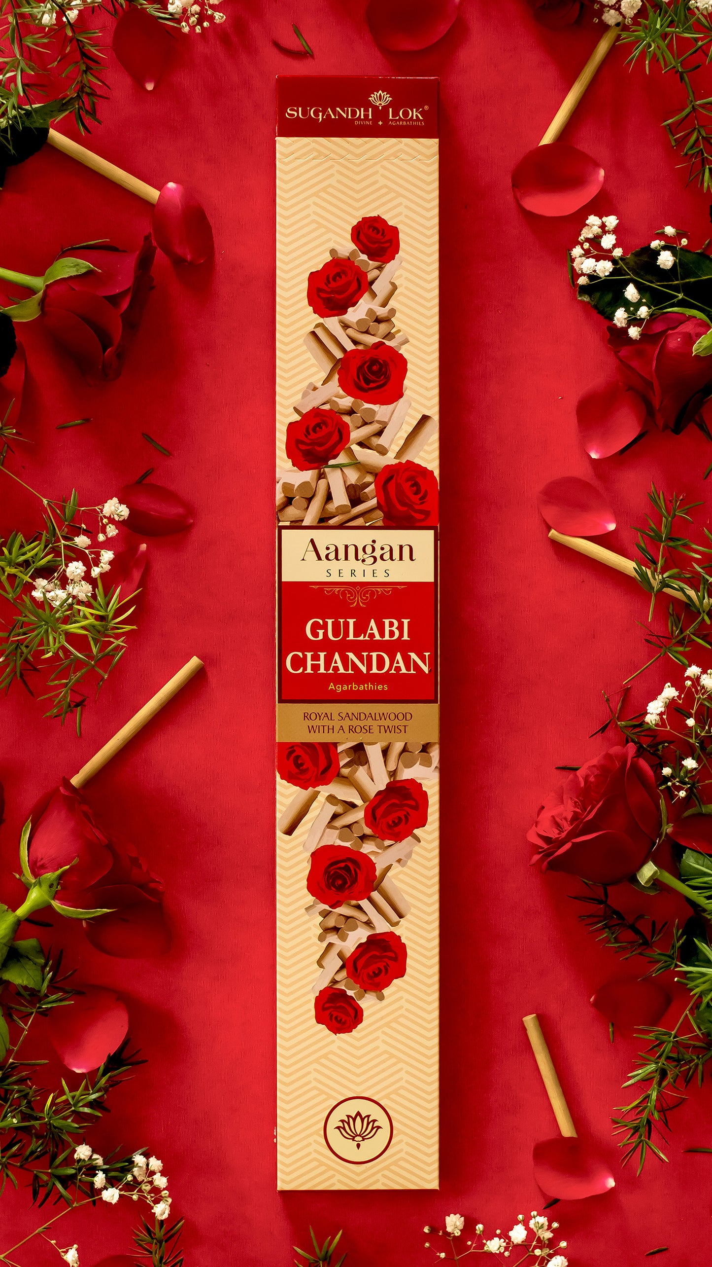 Front of Gulabi Chandan Agarbatti Box