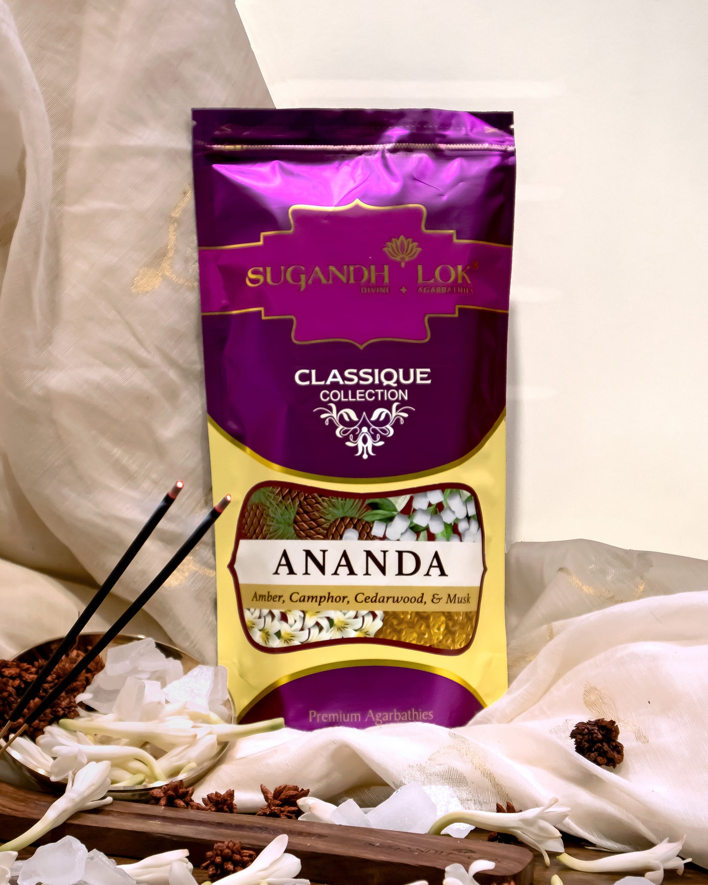 Front of Ananda Agarbatti Pouch