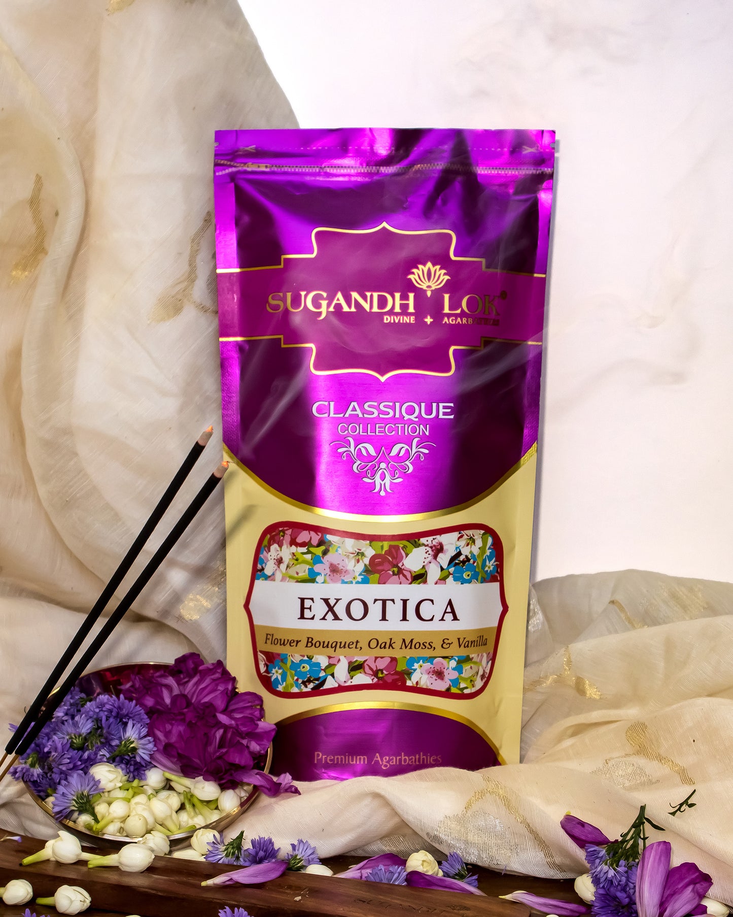 Front of Exotica Agarbatti Pouch