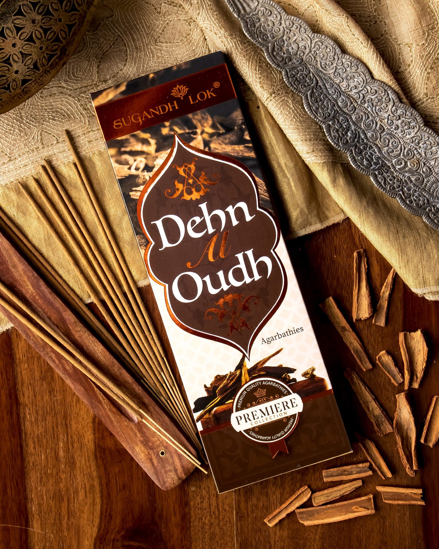 Front of Dehn Al Oudh Agarbatti Pack