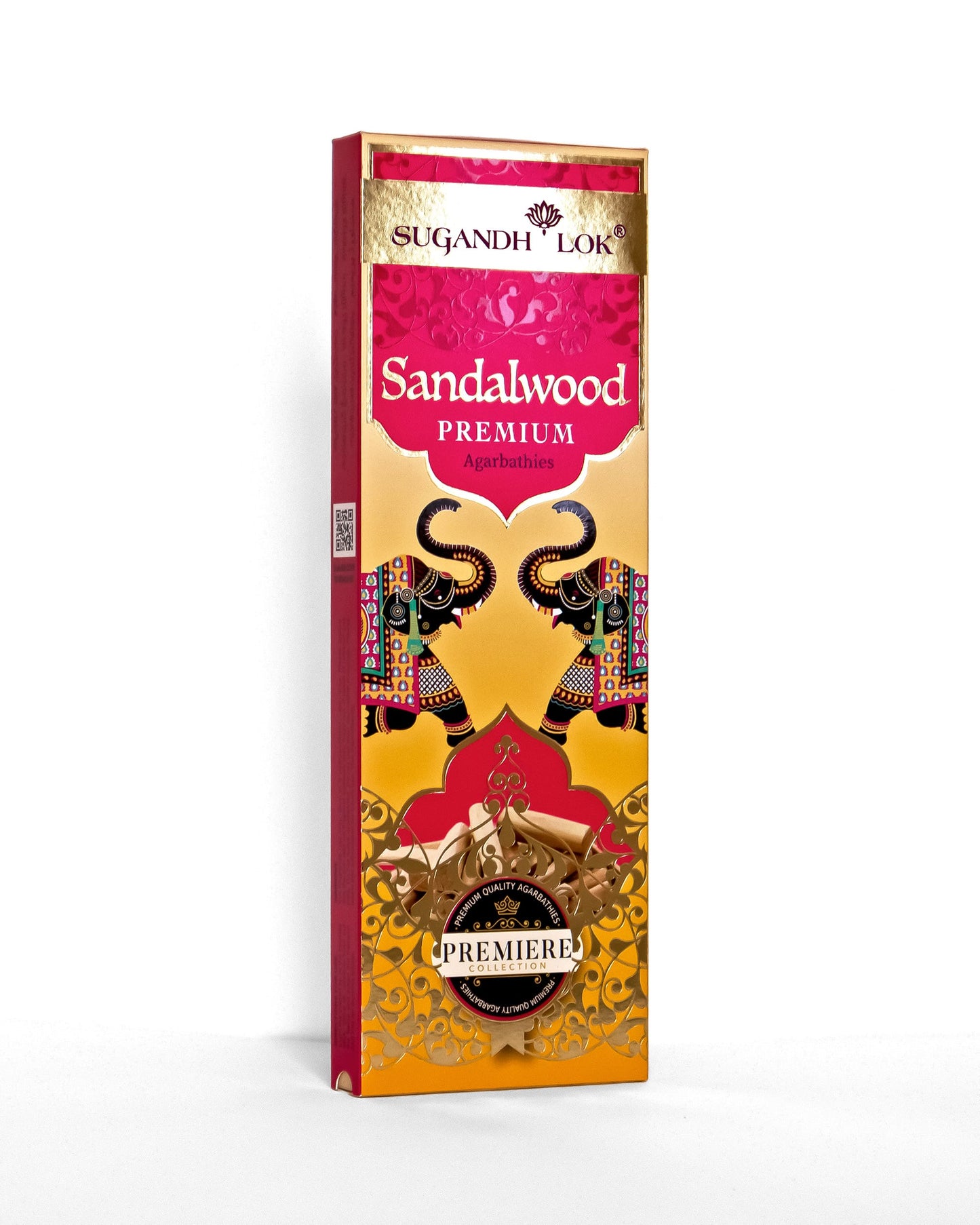 Front side-view of Sandalwood Premium Agarbatti Pack