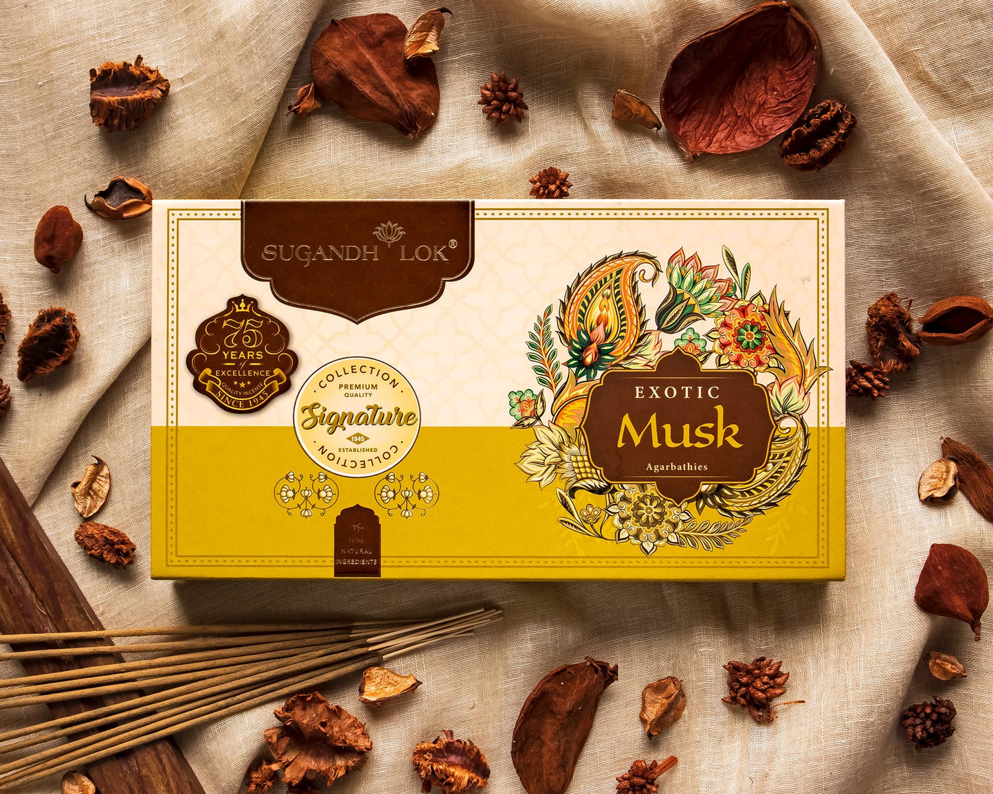 Front of Exotic Musk Agarbatti Box