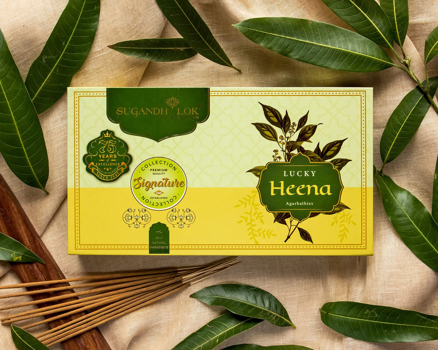 Front of Lucky Heena Agarbatti Box