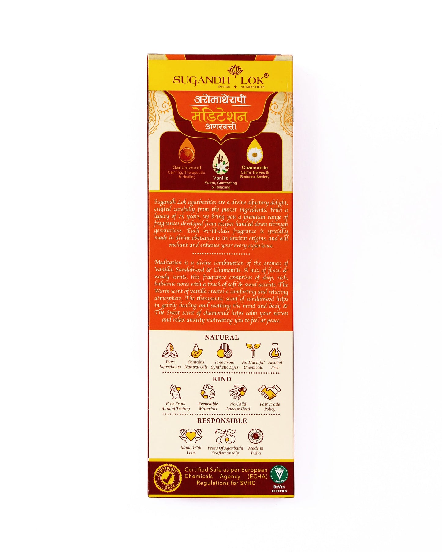 Back of Meditation Agarbatti Box