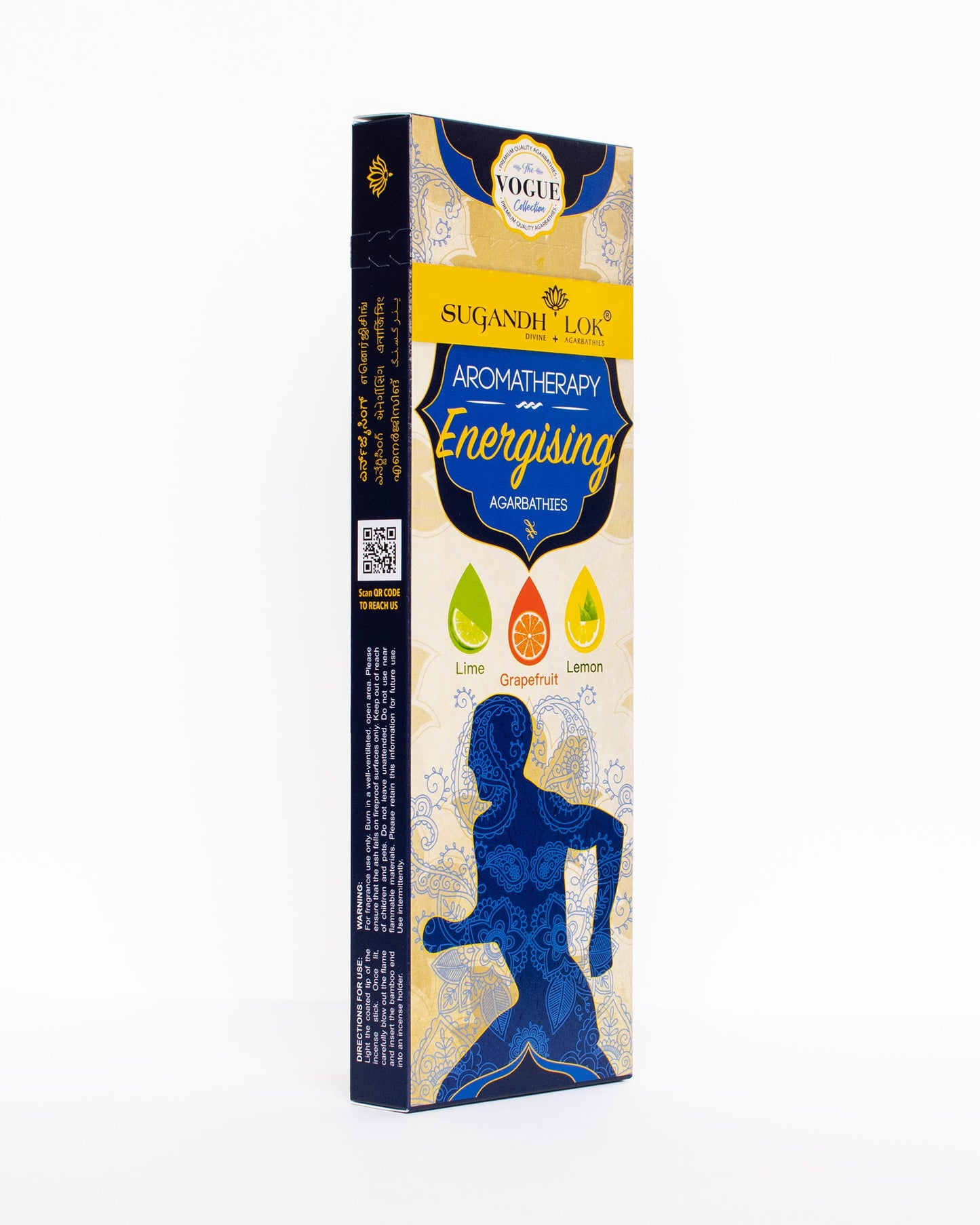 Front side-view of Energising Agarbatti Pack
