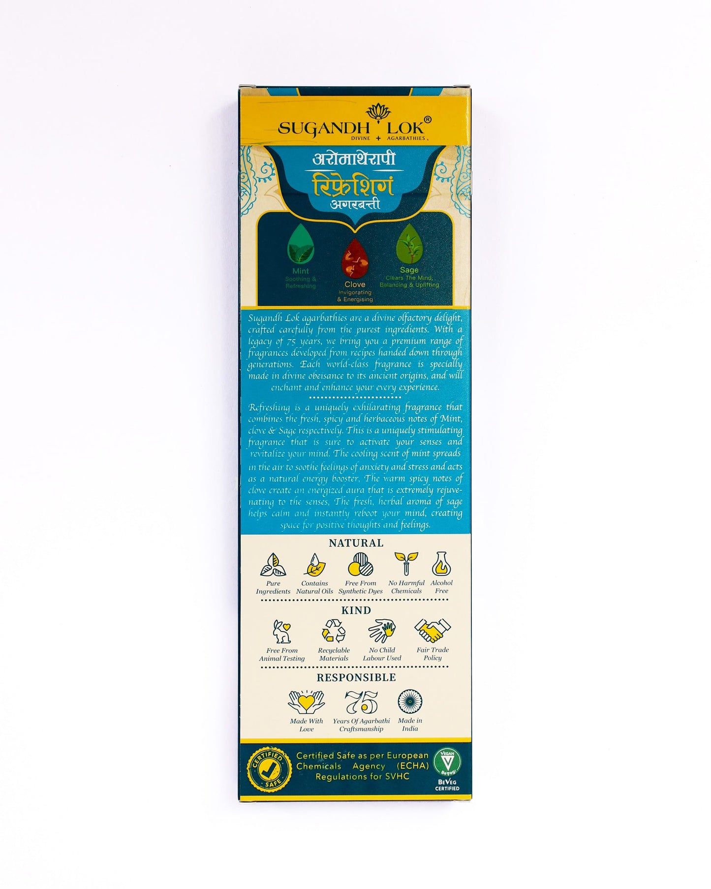 Back of Refreshing Agarbatti Pack