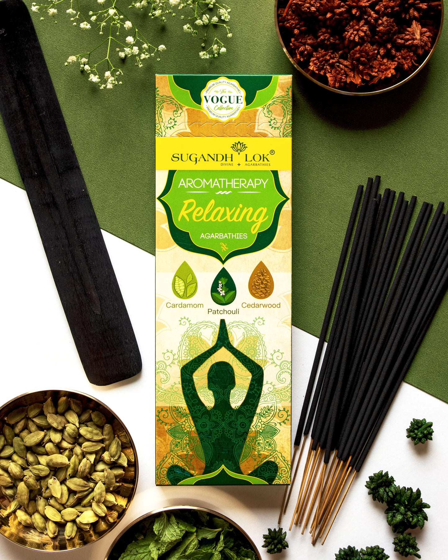Relaxing Agarbatti Pack placed on a table