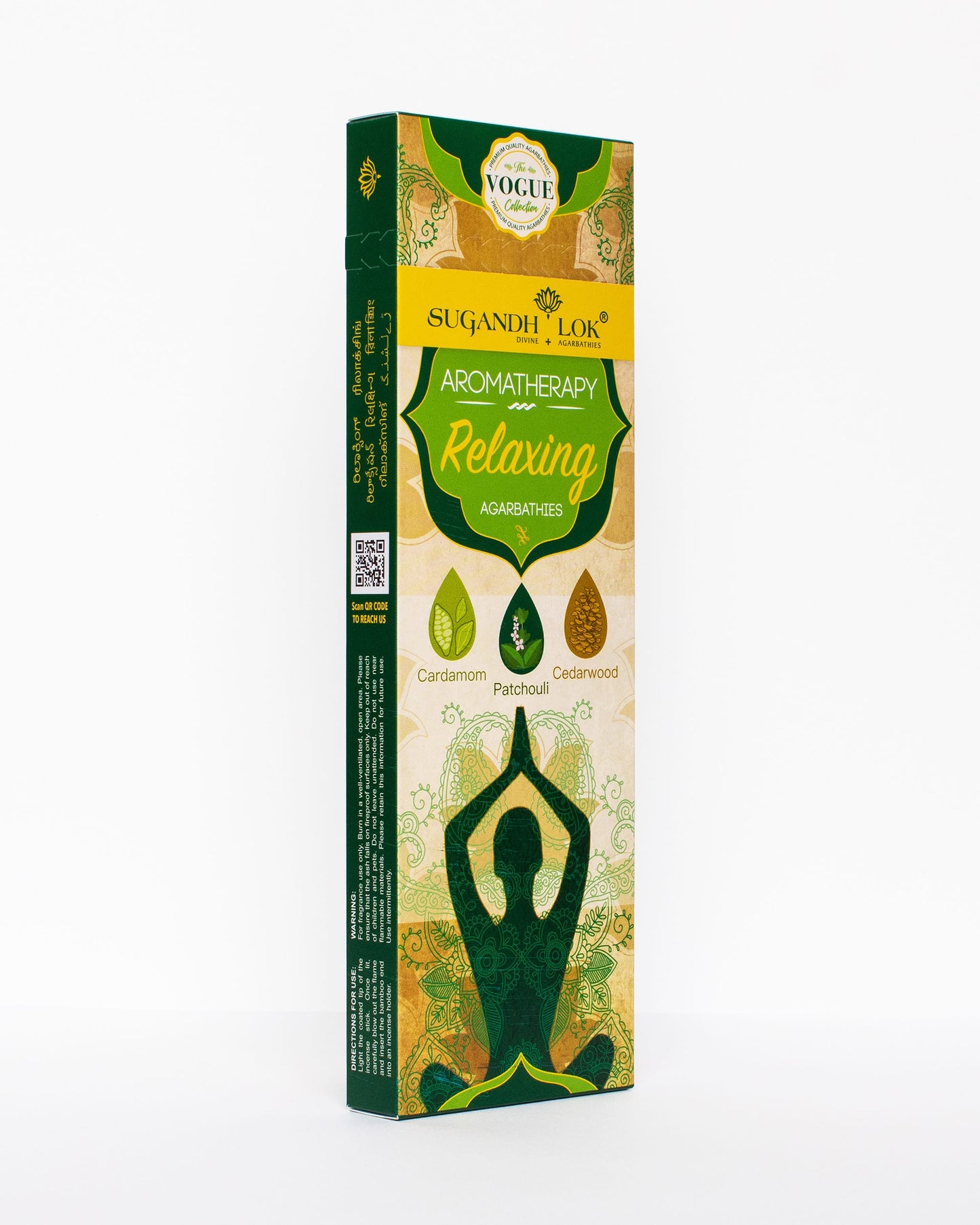 Front side-view of Relaxing Agarbatti Pack