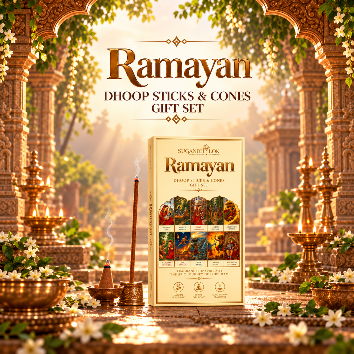 Ramayan Dhoop Sticks & Cones Gift Set