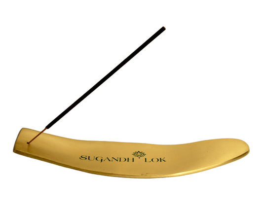 Leaf Agarbatti Holder (Gold)