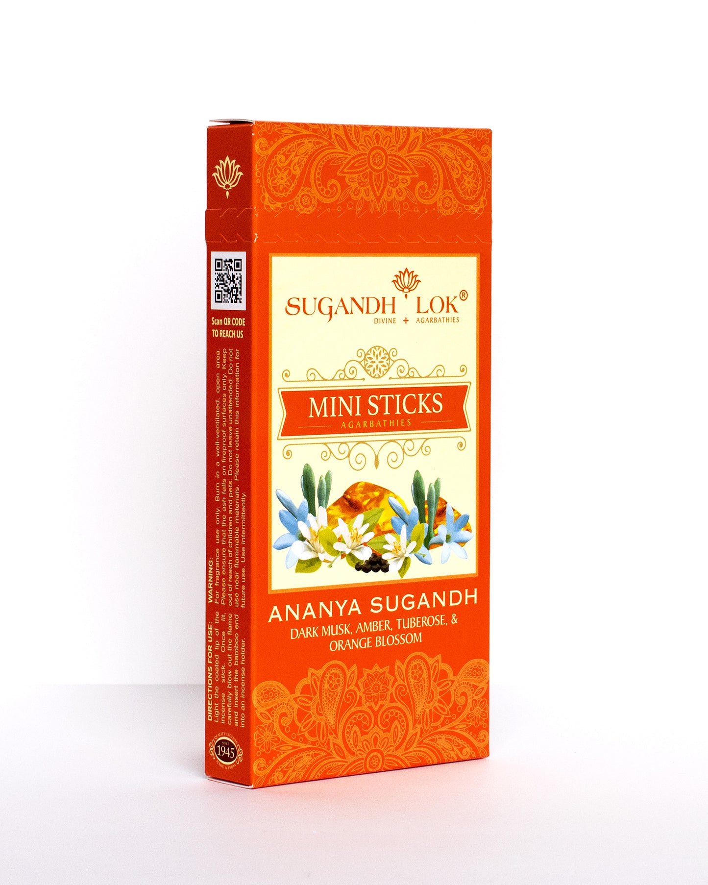 Front side-view of Ananya Sugandh Agarbatti Mini Sticks Box