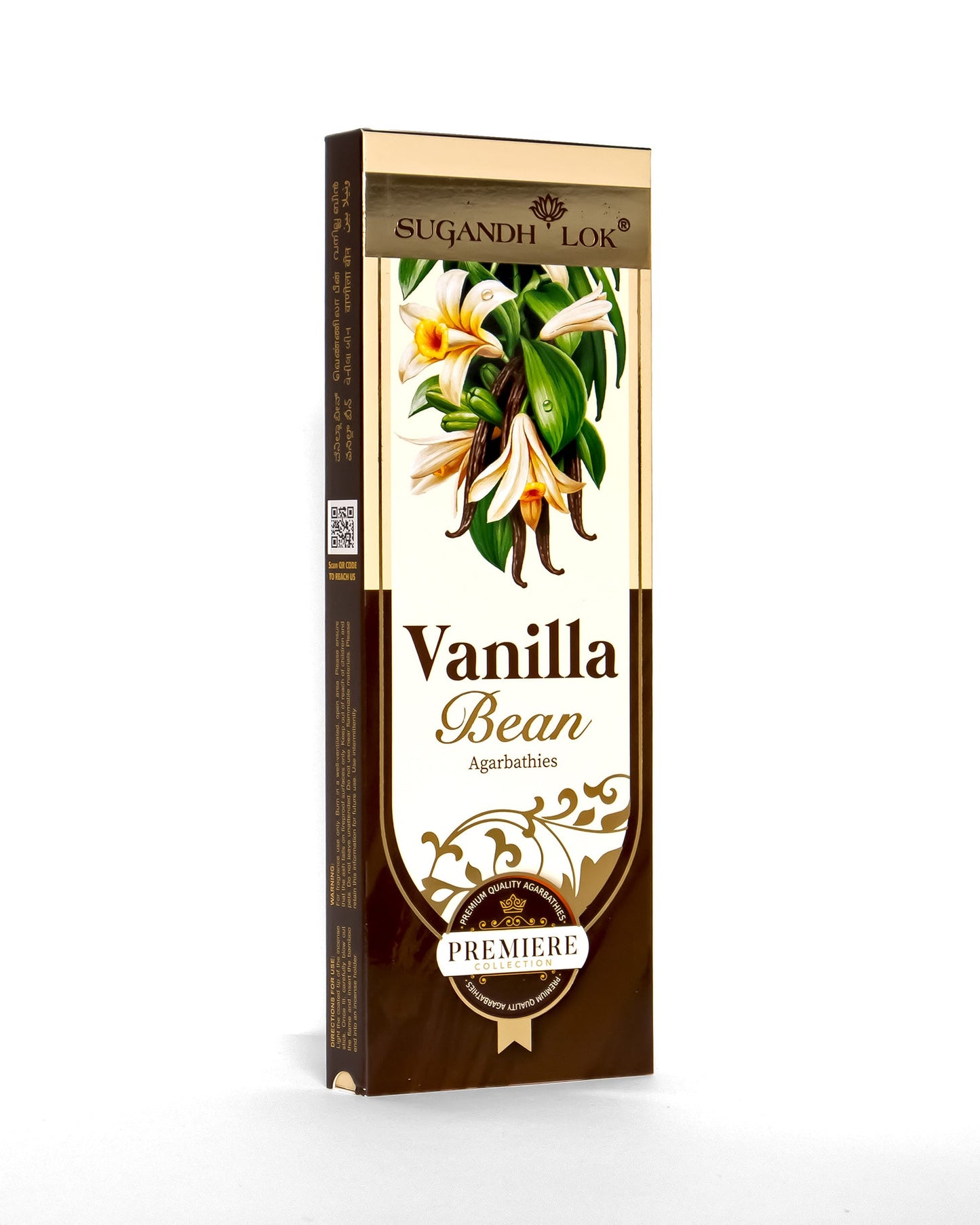 Side of Vanilla Bean Agarbatti Pack