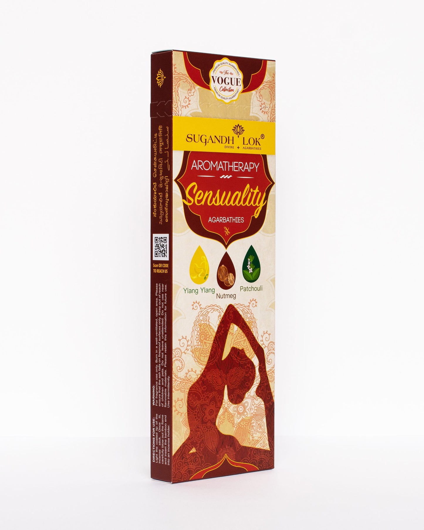 Front side-view of Sensuality Agarbatti Pack