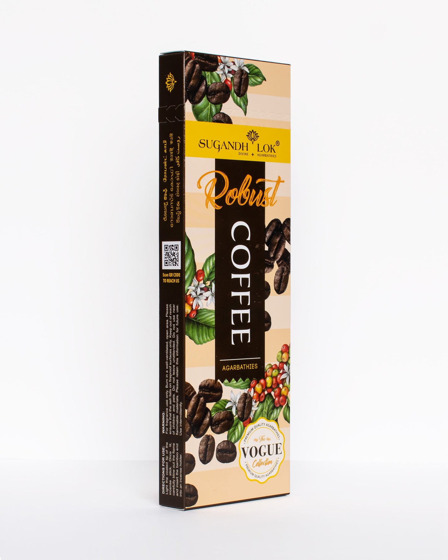 Front side-view of Robust Coffee Agarbatti Pack