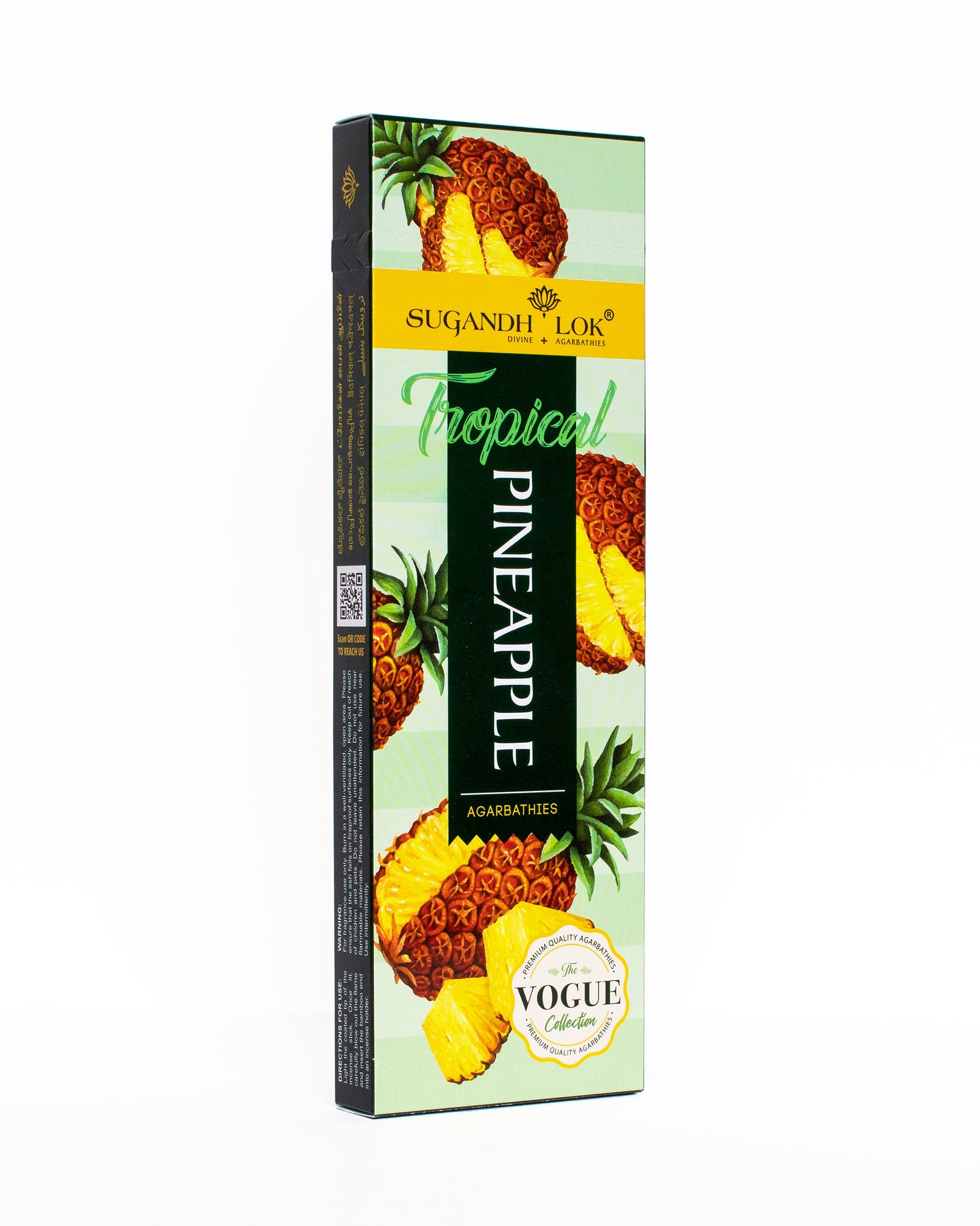Side of Tropical Pineapple Agarbatti Pack